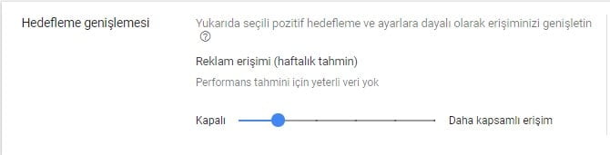 google ads gdn hedefleme genişlemesi