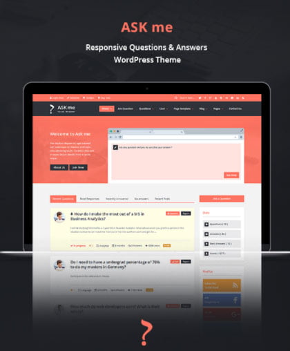 En İyi Wordpress Soru Cevap Temaları ve Eklentileri 2 ask me tema
