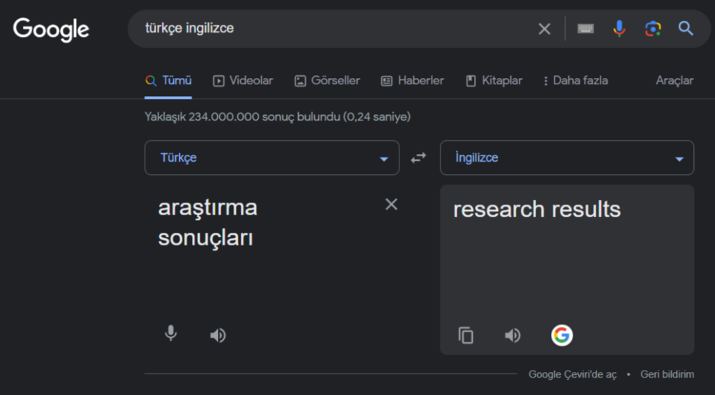 google ceviri