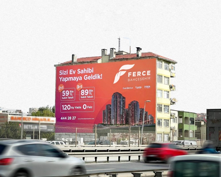 Dış Cephe Reklam Giydirme ile Marka Görünürlüğü Nasıl Artırılır? 1 Dış cephe reklam giydirme - bina duvar reklamları